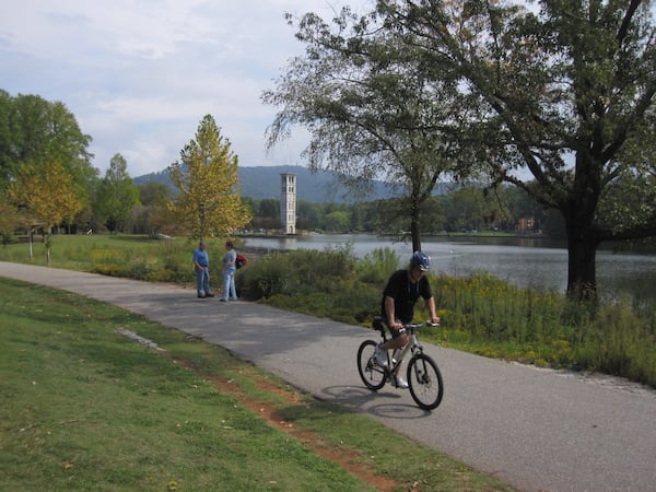 Hike, bike or jog along the 20-mile Swamp Rabbit Trail that connects Greenville, S.C., with Traveler’s Rest, S.C. Contributed by DiscoverSC.com