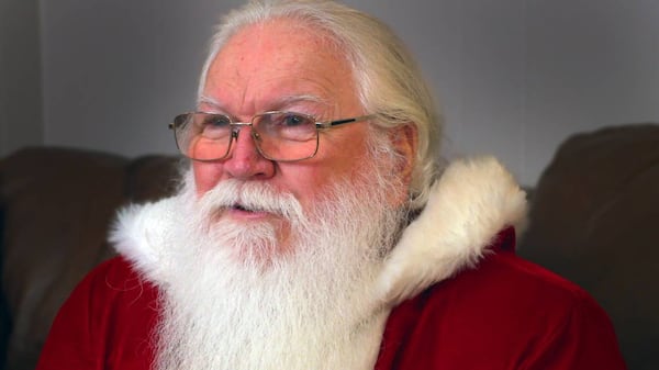 Stephen Coggins portrayed Santa Claus at a Dec. 15, 2024, holiday party for the Down Syndrome Association of Greater Columbus. (Photo Courtesy of Mike Haskey)