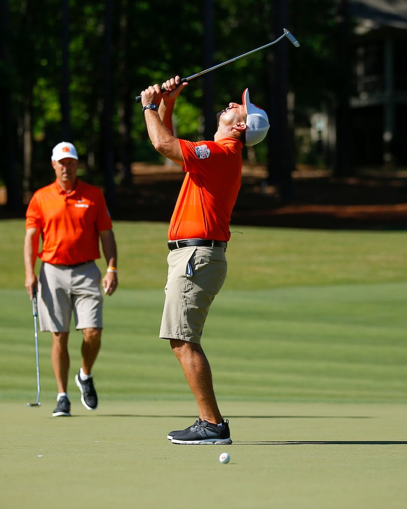 Photos: Bulldogs’ Kirby Smart tackles golf at Chick-fil-A Peach Bowl Challenge