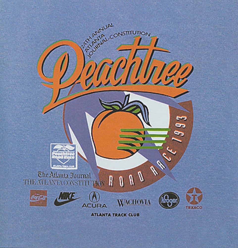 Peachtree Road Race: 1990s T-shirts