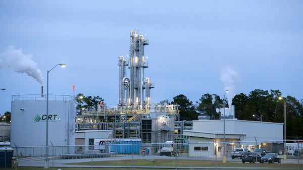 RINCON, GA - NOVEMBER 14, 2023: The DRT America plant processes crude sulfate turpentine to make rosin and turpentine oil at its 65-acre facility, Tuesday, Nov. 14, 2023, in Rincon, Georgia. (AJC Photo/Stephen B. Morton)