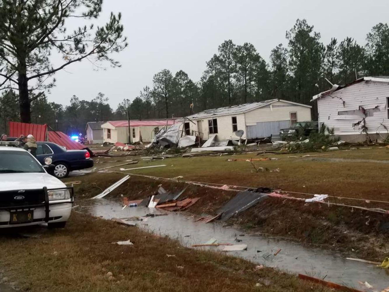 Strong storms moved through Georgia causing deaths and damage