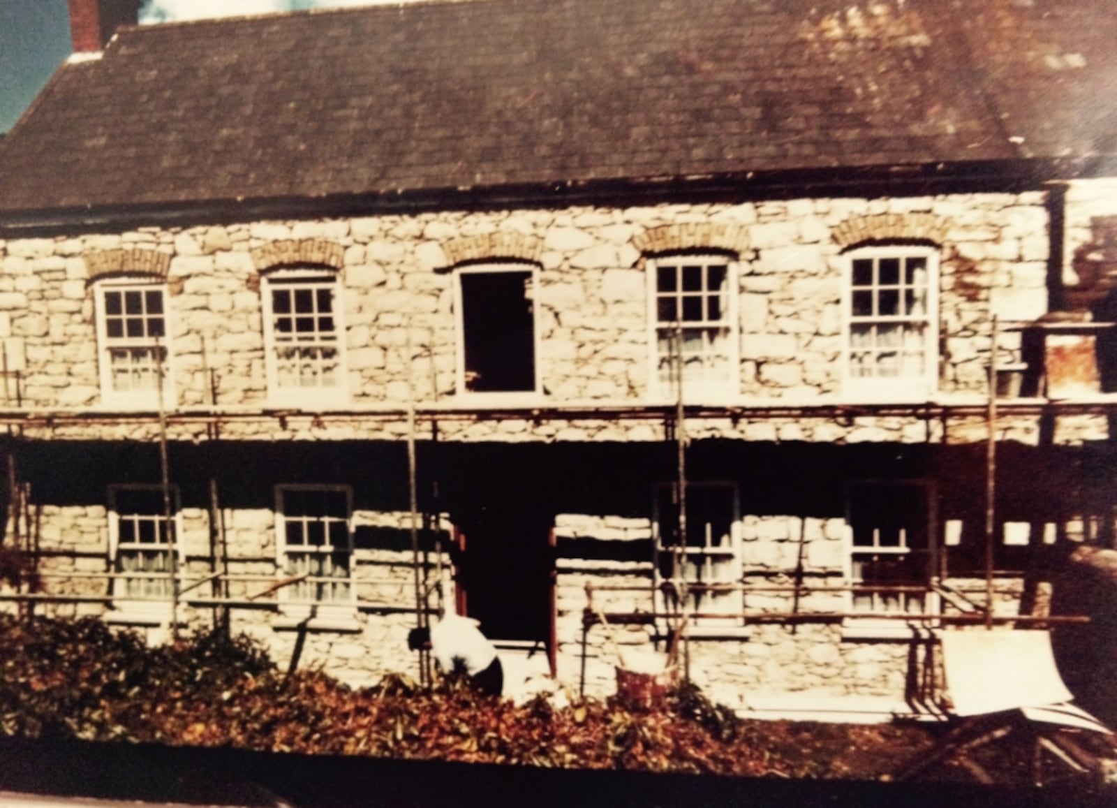 Peters Cell home in Limerick, Ireland, during a renovation 40 years ago when the old granite walls were exposed. Family photo