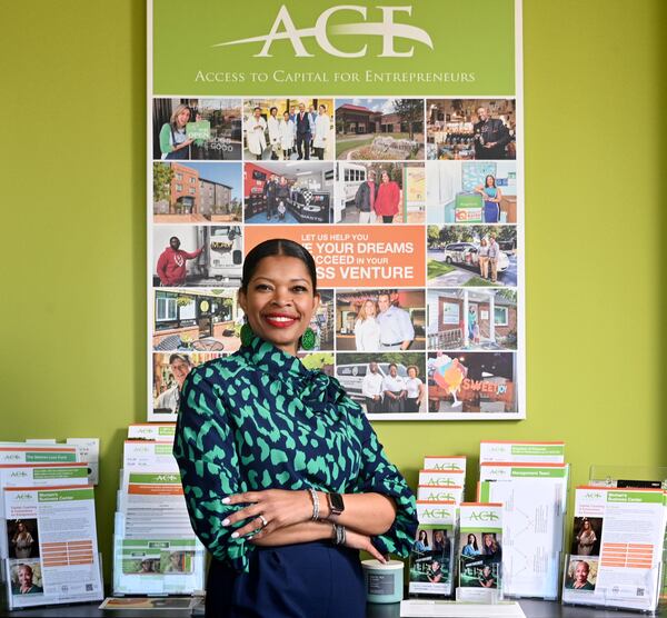 Portrait of Martina Edwards, Chief of Strategic Partnerships at Access to Capital for Entrepreneurs (ACE), at ACE's offices housed in the Russell Innovation Center for Entrepreneurs, Thursday, March 28, 2024, in Atlanta. (Hyosub Shin / Hyosub.Shin@ajc.com)