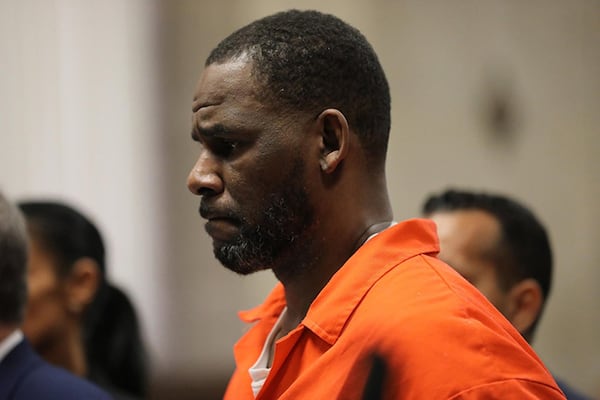 R. Kelly appears during a hearing at the Leighton Criminal Courthouse on Sept. 17 in Chicago.