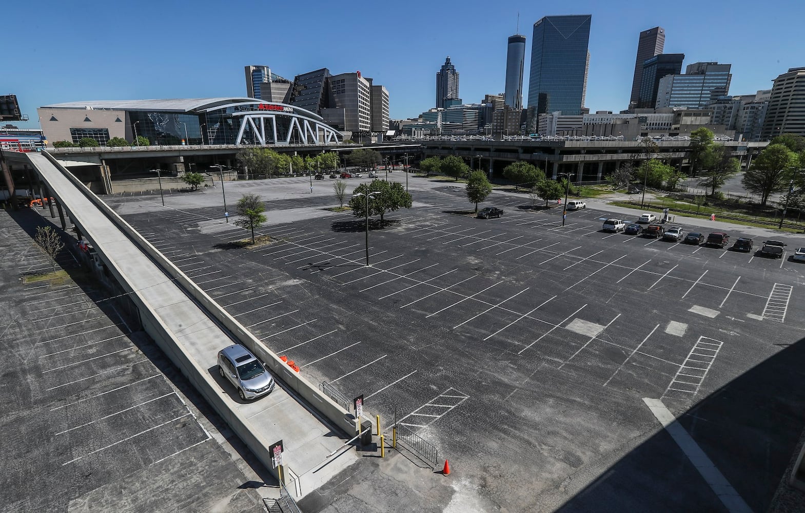 Photos: All quiet at the site for the Final Four