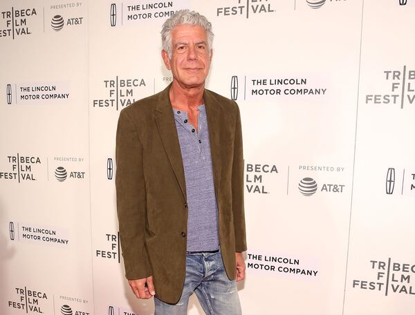 FILE PHOTO: Anthony Bourdain attends "WASTED! The Story of Food Waste" Premiere during 2017 Tribeca Film Festival at BMCC Tribeca PAC on April 22, 2017 in New York City.  (Photo by Robin Marchant/Getty Images for Tribeca Film Festival)