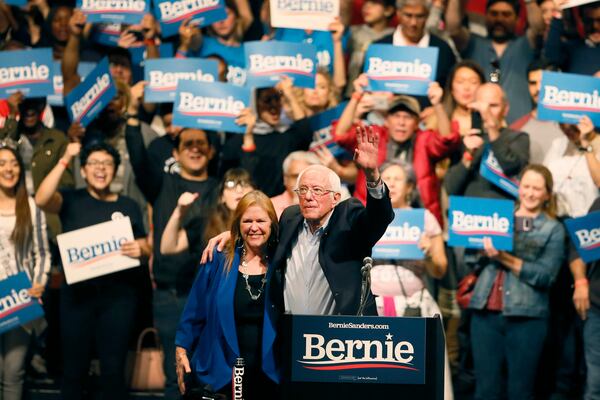 Democratic presidential candidate Bernie Sanders claimed victory Saturday night in the Nevada caucuses.