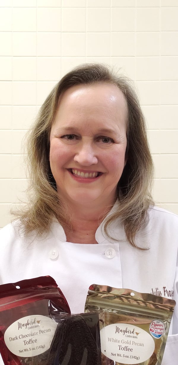 Julie Frazier is the owner of Alpharetta-based Maybird Confections, named for her maternal grandmother, Allie Jackson.
Courtesy of Maybird Confections