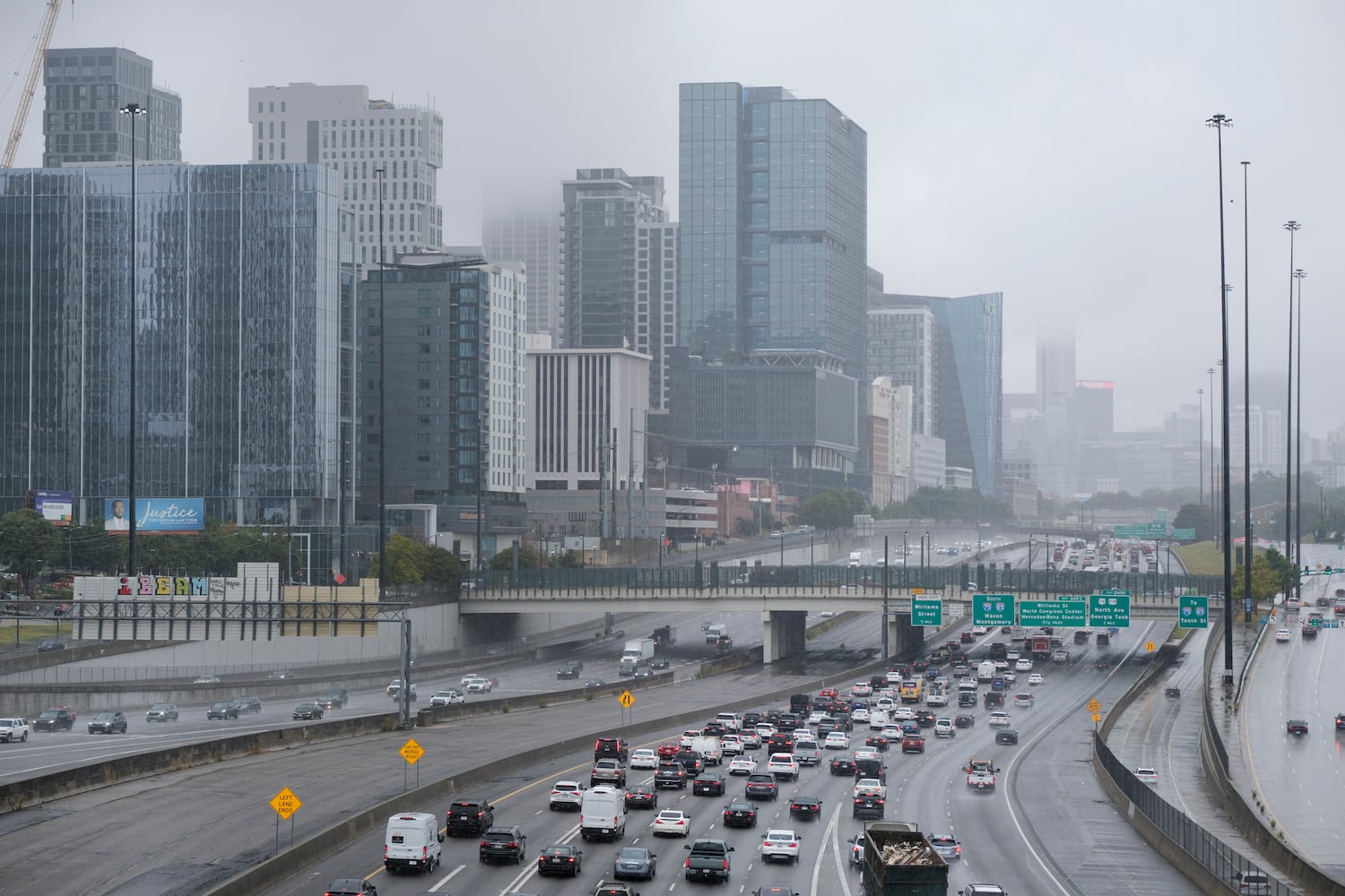 Rainy weather soaks Atlanta on Thursday, Sept. 26, 2024 even before Hurricane Helene’s anticipated arrival.   Ben Gray for the Atlanta Journal-Constitution