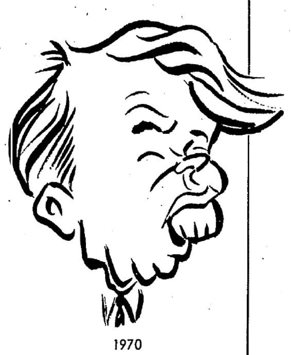 A 1970 caricature of then-candidate Jimmy Carter by Baldy. (Clifford "Baldy" Baldowski / The Atlanta Constitution)