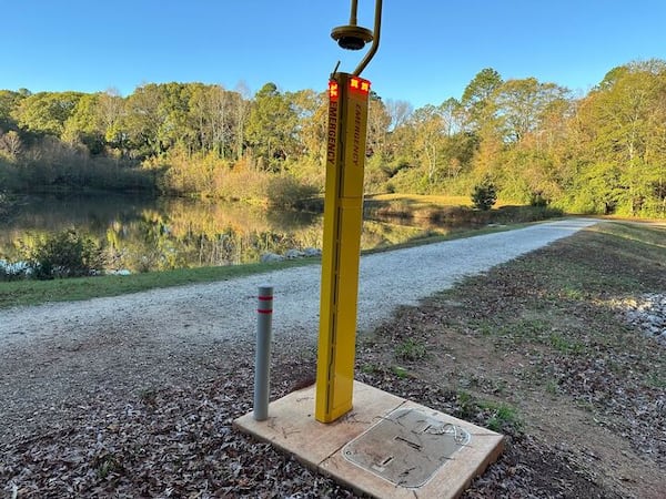 Emergency call boxes were installed at the University of Georgia intramural fields after Laken Riley was killed on February 22, 2024.