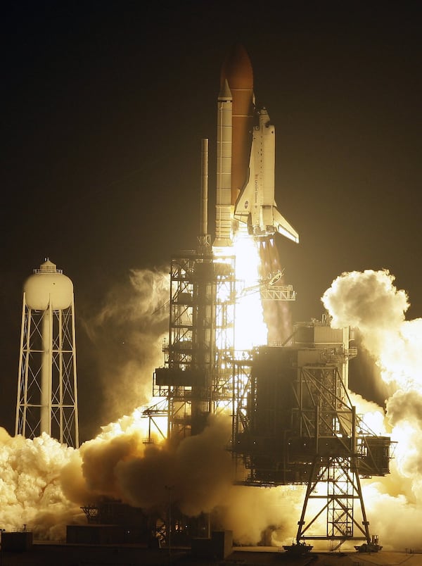 In this file photo, the space shuttle Endeavour liftoffs off Friday night Nov. 14, 2008 at the Kennedy Space Center in Cape Canaveral, Fla. (AP Photo/Chris O’Meara)