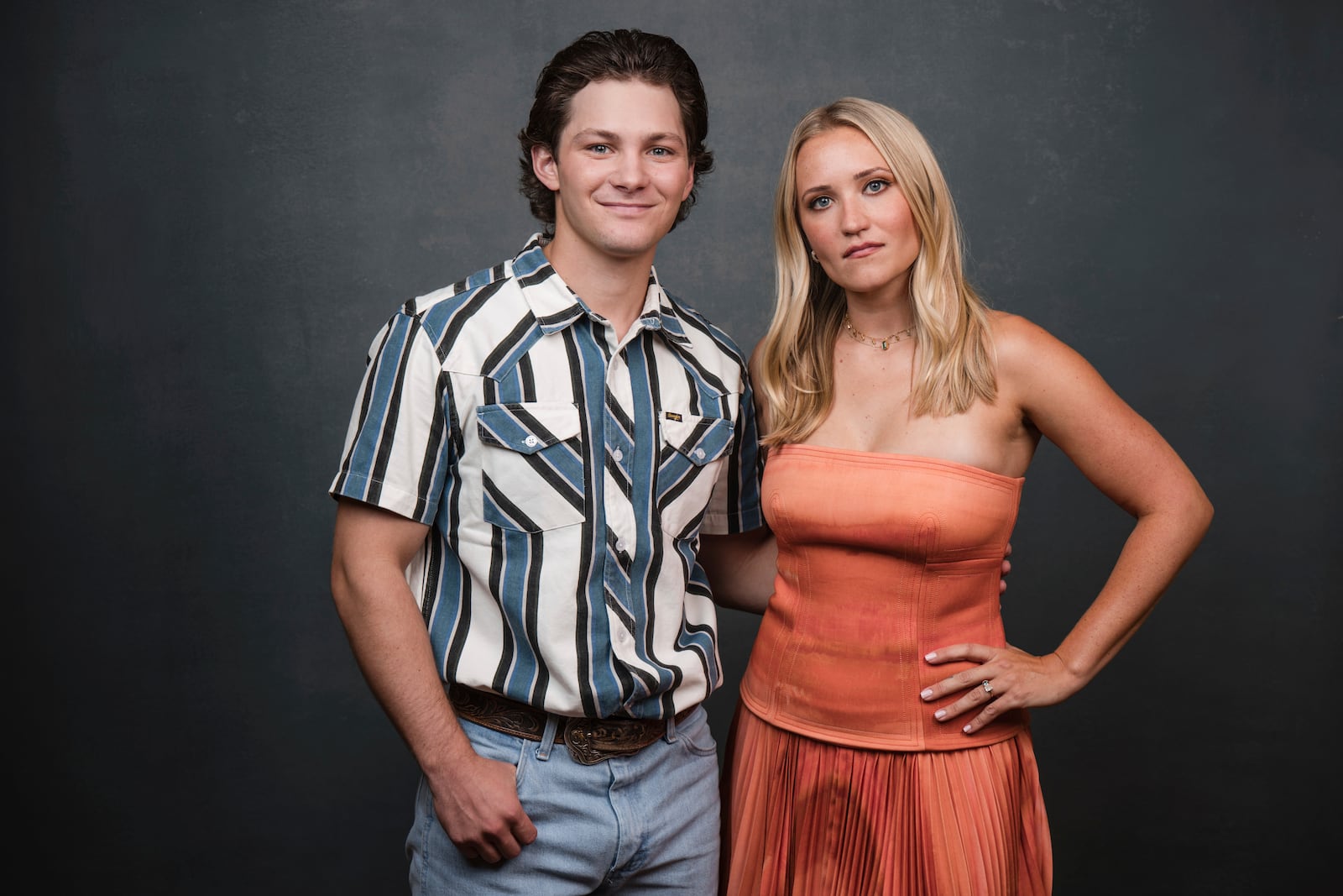 FILE - Montana Jordan, left and Emily Osment pose for a portrait to promote "Georgie & Mandy's First Marriage" during the Summer Television Critics Association Press Tour in Pasadena, Calif., on July 13, 2024. (Willy Sanjuan/Invision/AP, File)