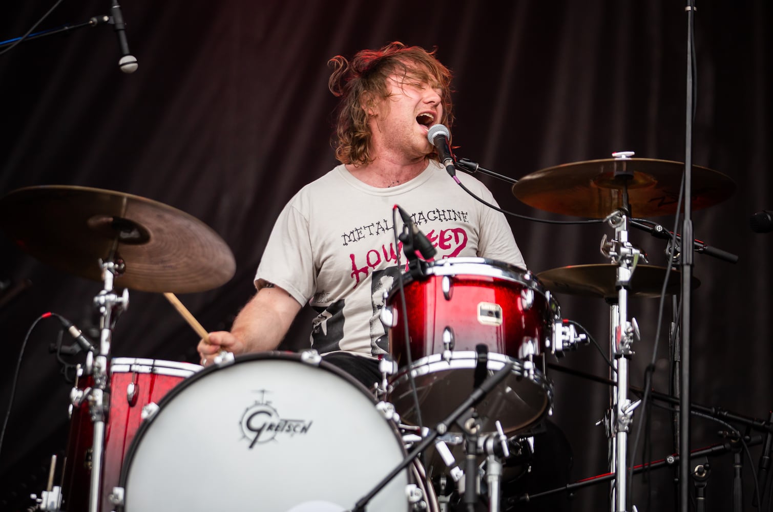 Surfcurse performs on the Piedmont stage on the first day of the Shaky Knees Music Festival at Atlanta's Central Park on Friday, May 5, 2023. (RYAN FLEISHER FOR THE ATLANTA JOURNAL-CONSTITUTION)