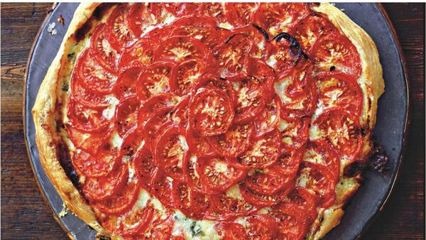 Fantastically fragrant: Tomato basil tart by Diana Henry, author of the cookbook "Plenty." 