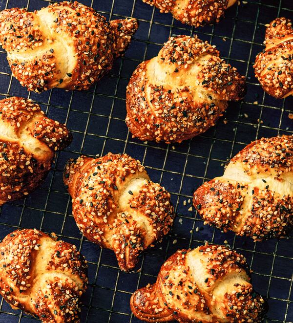 Noni's Soft Pretzel Knots from "The Secret Ingredient Cookbook" by Kelly Senyei (Houghton Mifflin Harcourt, $30). (Courtesy of Robert Bredvad)