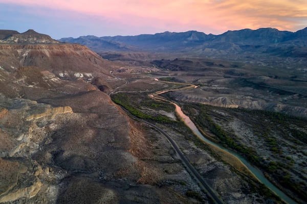 The Rio Grande forms the U.S.-Mexico border at Big Bend Ranch State Park near Presidio, Texas, which is situated right at the edge of the Chihuahuan Desert. (JOHN MOORE/GETTY IMAGES)