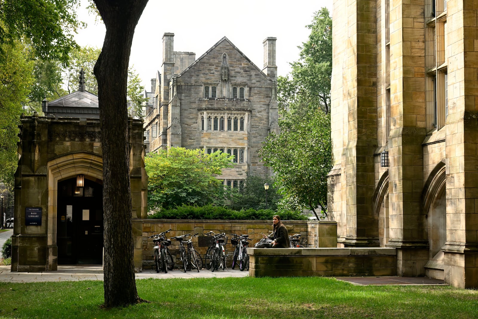 The campus of Yale University is seen, Wednesday, Oct. 9, 2024, in New Haven, Conn. In 1831, a coalition of Black leaders and white abolitionists proposed the nation's first African American college in New Haven. White male landowners with the sole authority to vote, many with ties to Yale College — rejected the plans on a vote of 700-4. Alder Thomas Ficklin Jr. and City Historian Michael Morand submitted a resolution to the Board of Alders in August that calls for an official apology and encourages city schools and Yale to offer educational programs on what happened in 1831. (AP Photo/Jessica Hill)