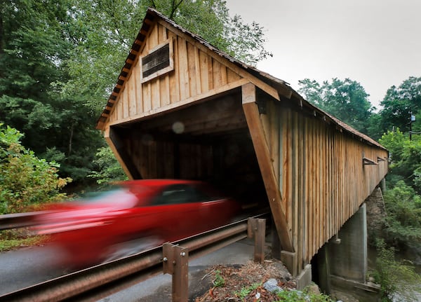 The Concord Covered Bridge over Nickajack Creek, a historic covered bridge that was entered into the the National Register of Historic Places in 1980. (BOB ANDRES  /BANDRES@AJC.COM)