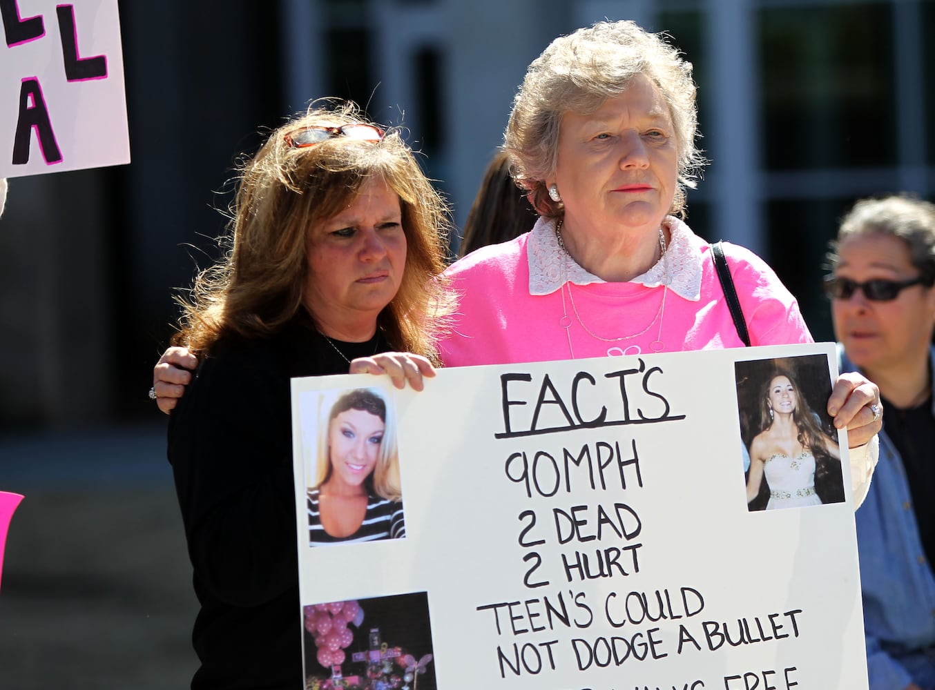 Protest over fatal trooper-involved crash, Feb. 19, 2016