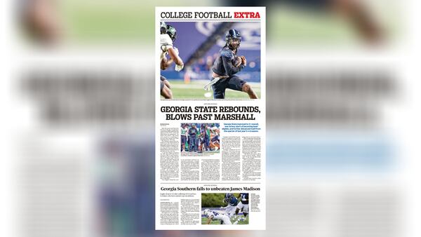 Atlanta Journal-Constitution ePaper College Football Extra, Sunday, Oct. 15, 2023, includes coverage of Georgia State football.