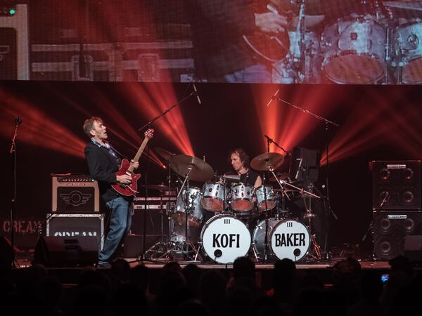 Will Johns (left, on guitar) and Kofi Baker, son of Cream drummer Ginger Baker, play The Music of Cream.