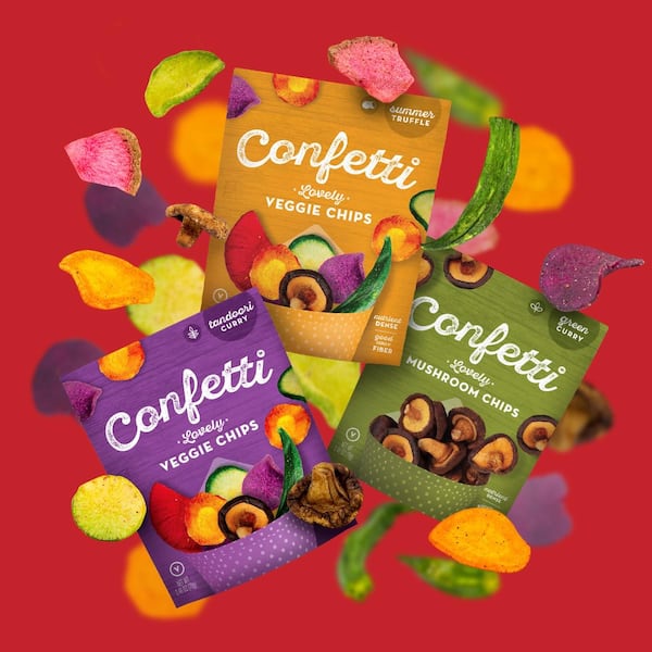 Vegetable, mushroom and fruit chips. (Courtesy of Confetti Snacks)