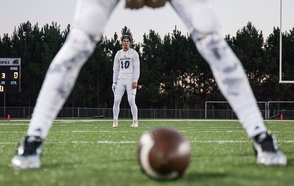 McEachern's Bailey Hockman - committed to Georgia - is rated the No. 2 pro-style quarterback nationally among juniors. (Braden Camp / Special to AJC)