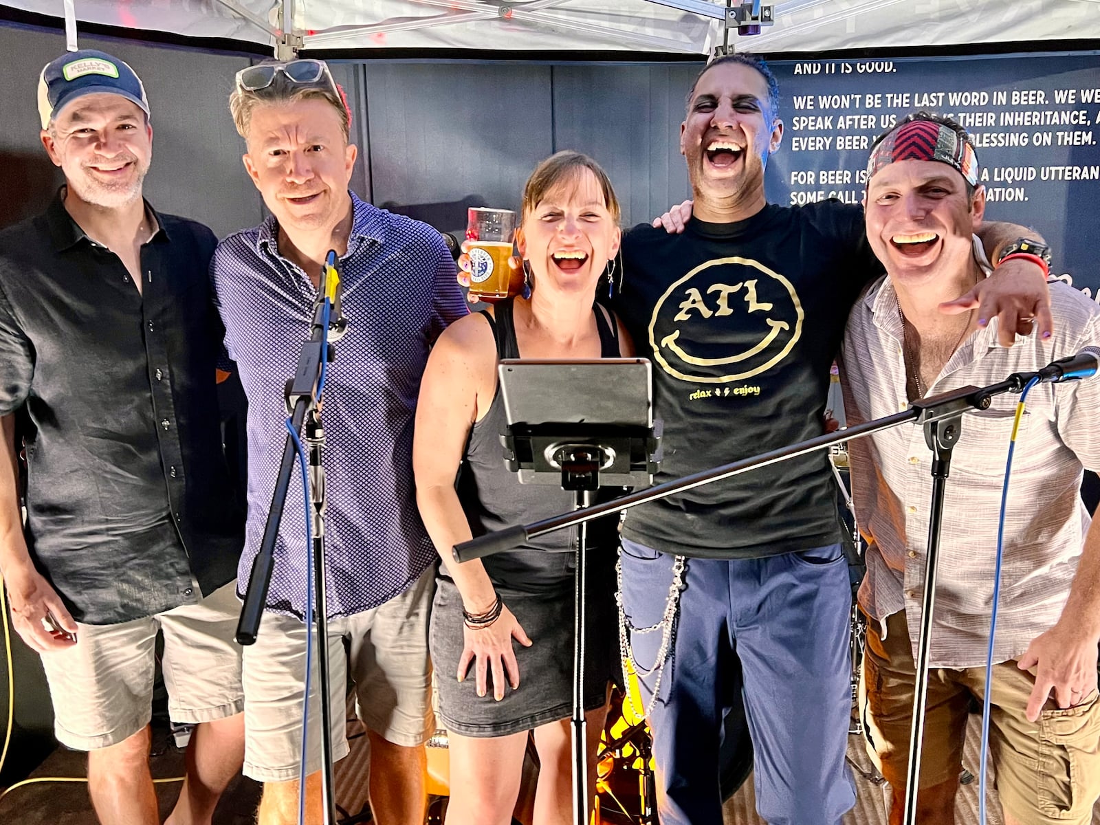 The band Wylde Centaur -- from left, Dave Breslin, Philip Covin Rebecca Yoder, Sahil Patel and David Hunter -- will play Oakhurst Porchfest 2024. Courtesy of Wylde Centaur. Courtesy of Wylde Centaur