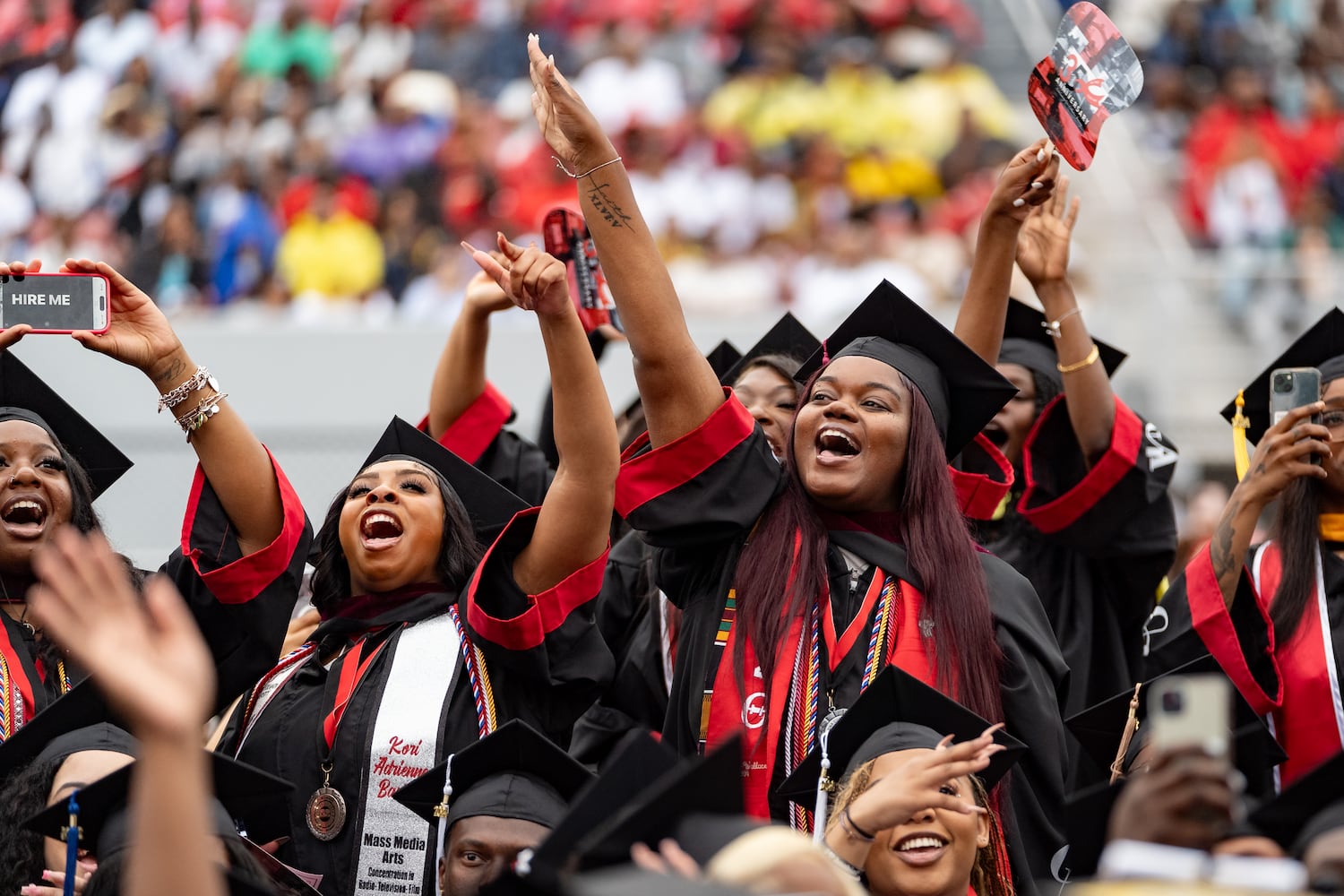 Graduates, faculty and family gather for the Clark Atlanta University 35th annual commencement convocation.