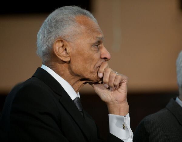 Rev. C.T Vivian at Historic Ebenezer Baptist Church in 2014.  KENT D JOHNSON/KDJOHNSON@AJC.COM