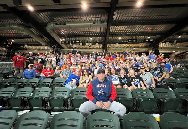 Braves pitcher Bryce Elder greets his supporters Saturday in Arlington, Texas. (Photo courtesy Wise County Messenger)