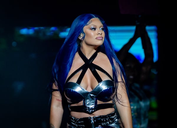 Latto opened the show at State Farm Arena on Saturday, Oct. 22, 2022, during the Atlanta stop of Lizzo: The Special Tour. (Photo: Ryan Fleisher for The Atlanta Journal-Constitution)