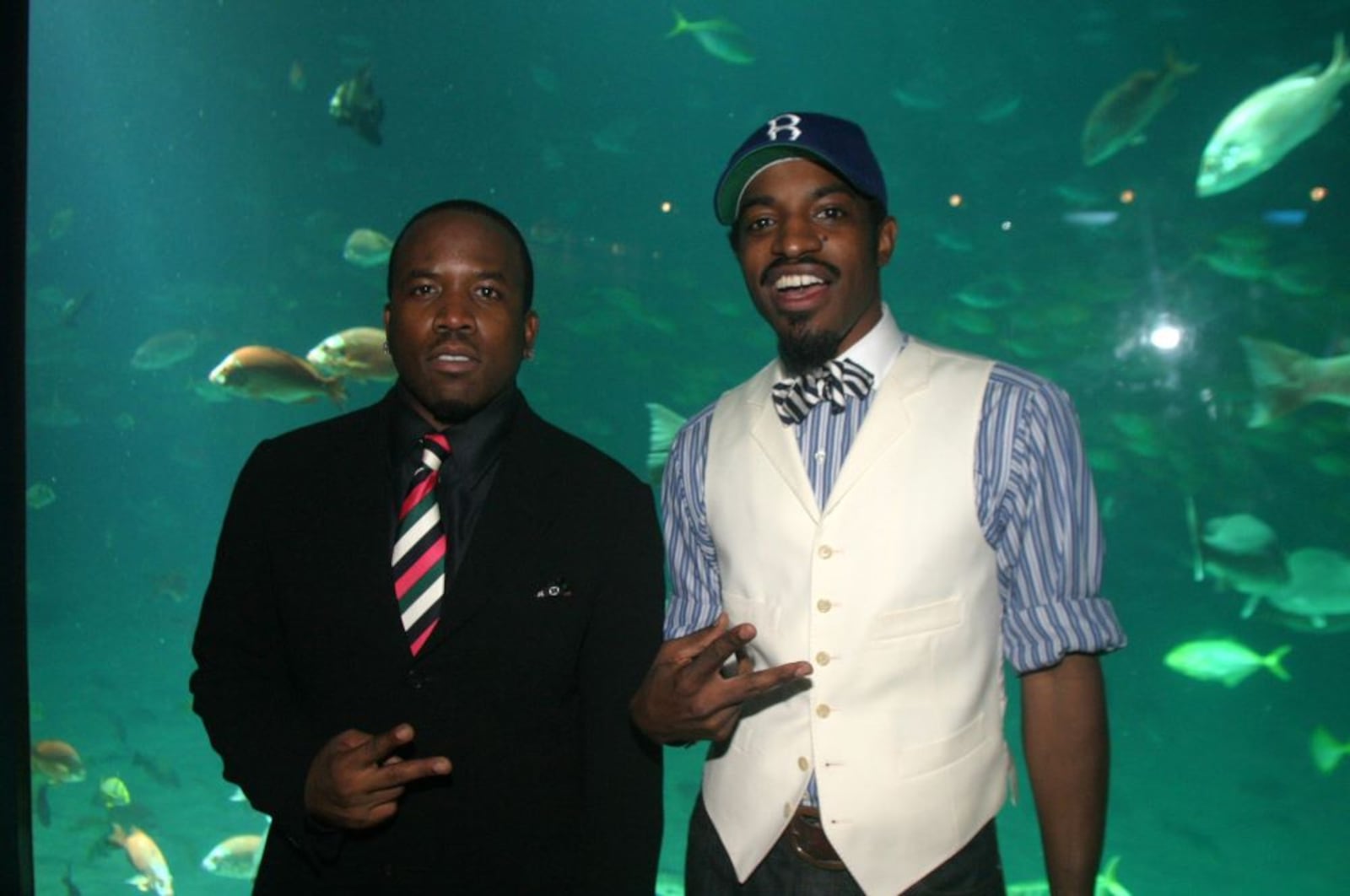 Grammy-winning rap duo OutKast at Georgia Aquarium.