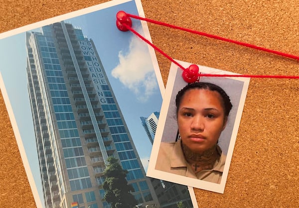 Prosecutors say that 25-year-old Selena Holmes was in a relationship with Arthur Cofield and lived at Skyhouse Buckhead at Cofield's expense. Holmes was convicted for her role in the 2018 shooting of an Atlanta man, allegedly on Cofield’s orders. (AJC photo illustration)