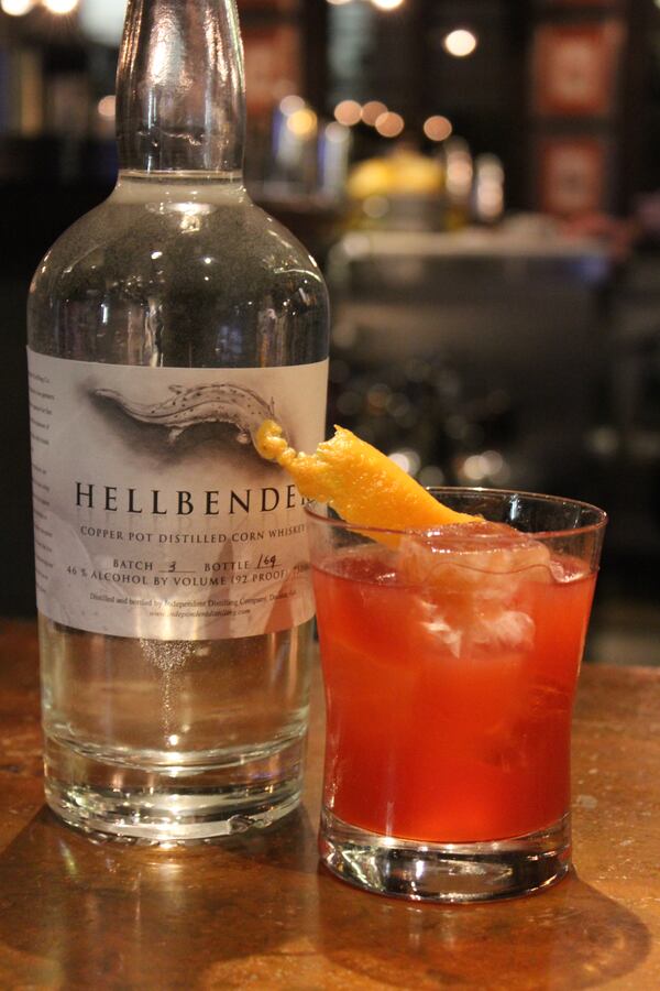 The Cockentrice uses Independent Distilling Co.'s corn whiskey for its Boulevardier. Photo by Clayton Morey.