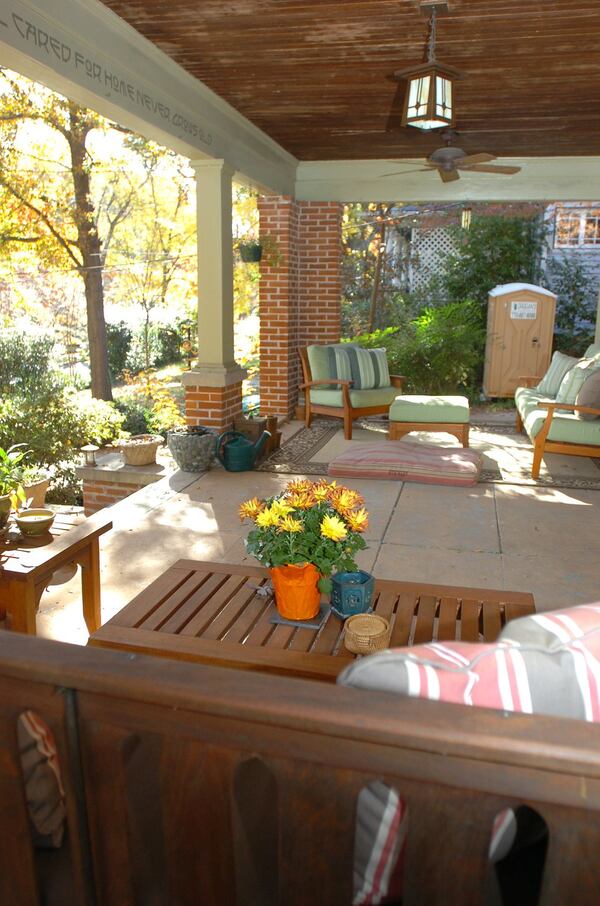 This is the front porch of a home on Adams Street in Decatur, and was designed by noted architect Leila Ross Wilburn. AJC FILE PHOTO