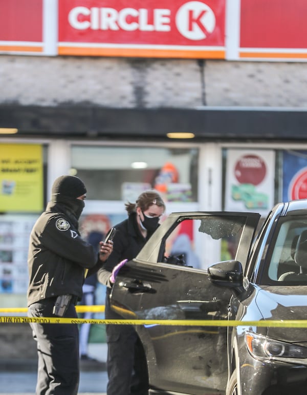 Atlanta police were on the scene of a shooting at a Circle K gas station on Northside Drive.