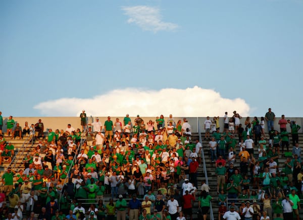 Fans take in a game at the Walter H. Cantrell Stadium in Powder Springs. The stadium holds 12,500 and is home to the John McEachern Indians.