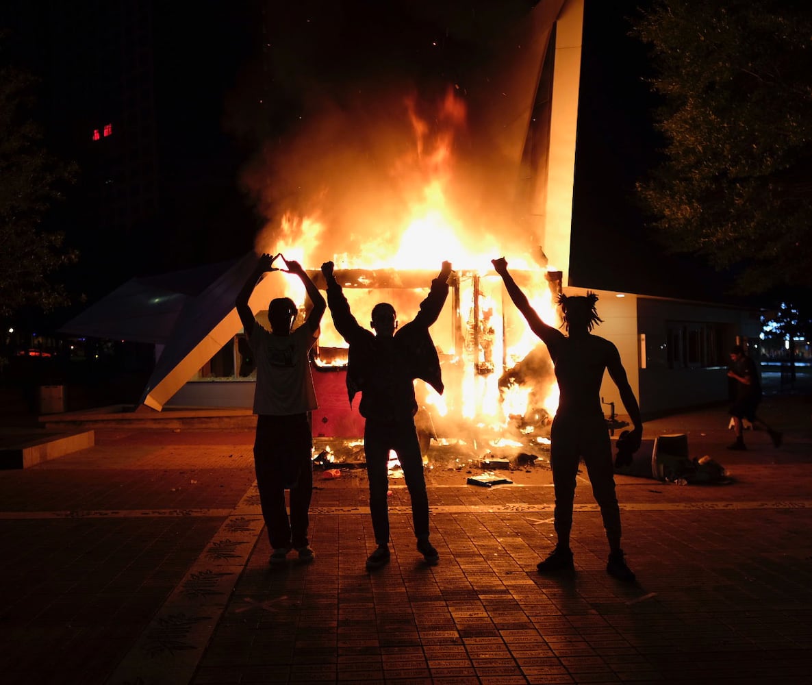 PHOTOS: Atlanta rally against police violence draws hundreds, turns violent