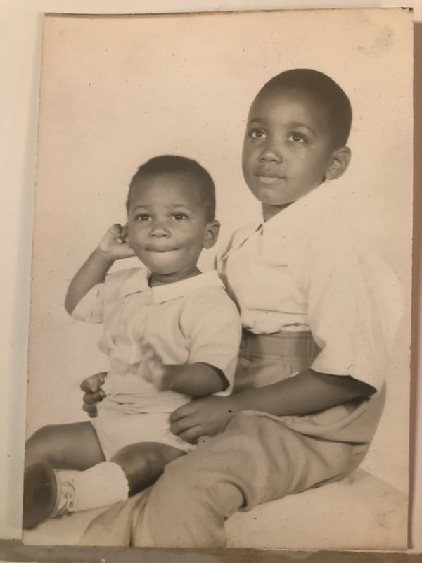 Morehouse professor Ron Thomas and his brother Laughton were known as Ronnie and Denny as children. They were about 3 and 7 years old when this picture was taken in the early 1950s. (Provided by Ron Thomas)