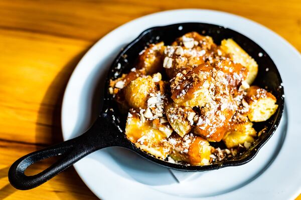 Pancakes for dessert? The concept translates just fine with Kaiserschmarren at Max Lager’s Wood-Fired Grill and Brewery. CONTRIBUTED BY HENRI HOLLIS