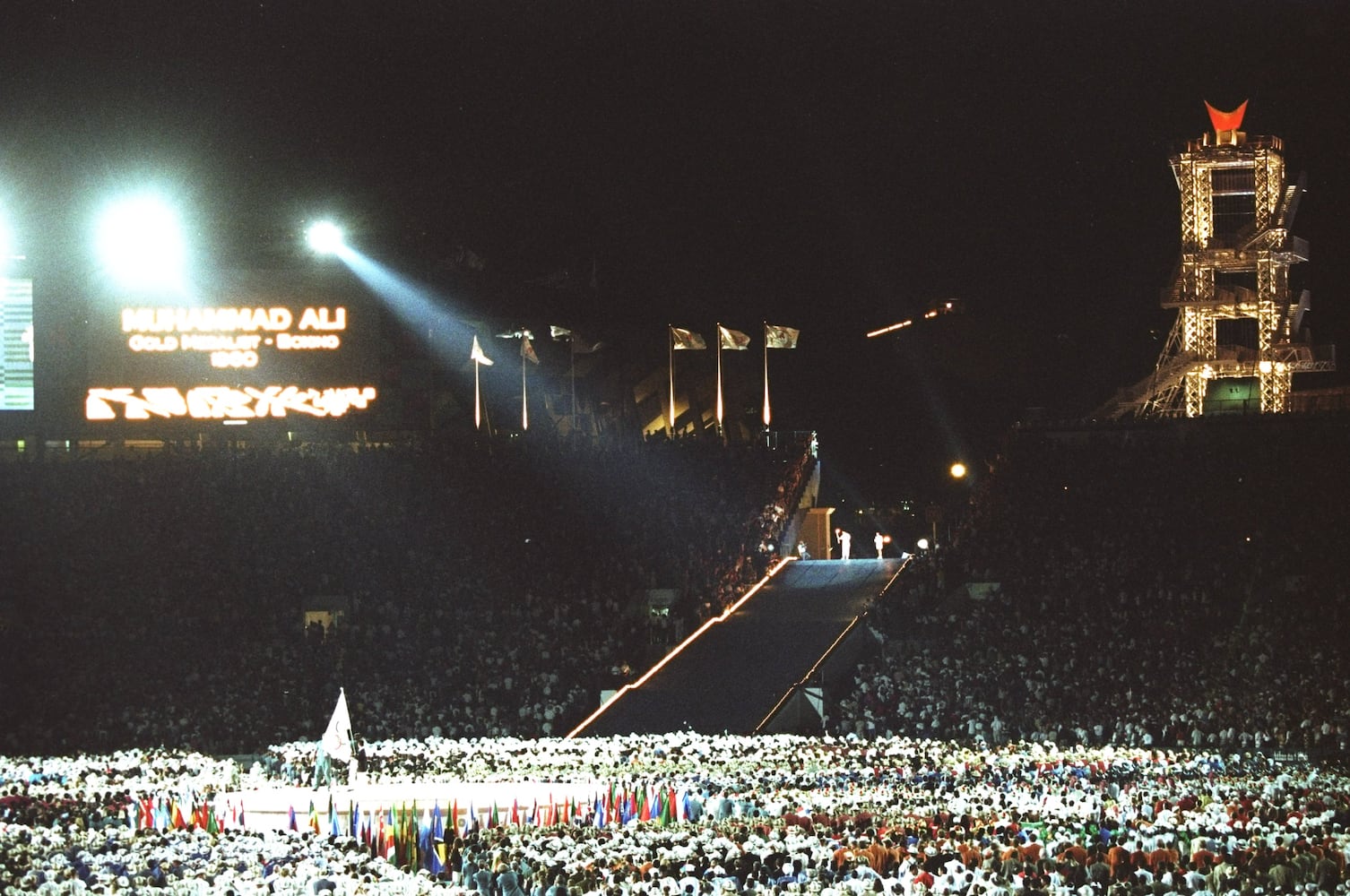 1996: Muhammad Ali lights the torch