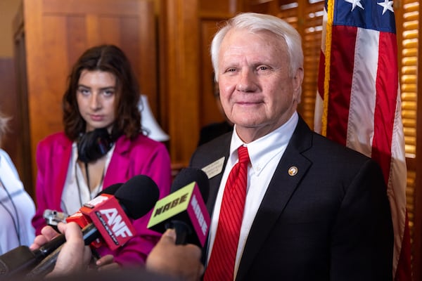 Georgia House Speaker Jon Burns said at a forum at the University of Georgia School of Public and International Affairs that doesn't think legislation will move forward this year to permit casinos or horse racing. (Arvin Temkar / arvin.temkar@ajc.com)