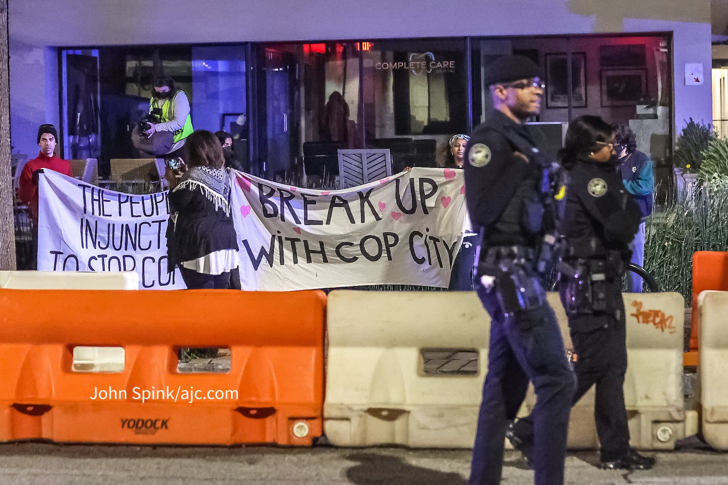 training center protester Midtown