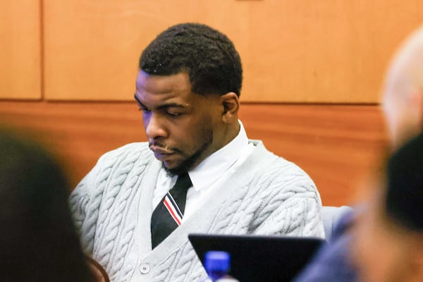 Defendant Deamonte Kendrick appears for the YSL trial at Fulton County Courthouse in Atlanta on Tuesday, November 26, 2024. The longest trial in Georgia's history is nearing its end as the jury starts deliberations.
(Miguel Martinez / AJC)