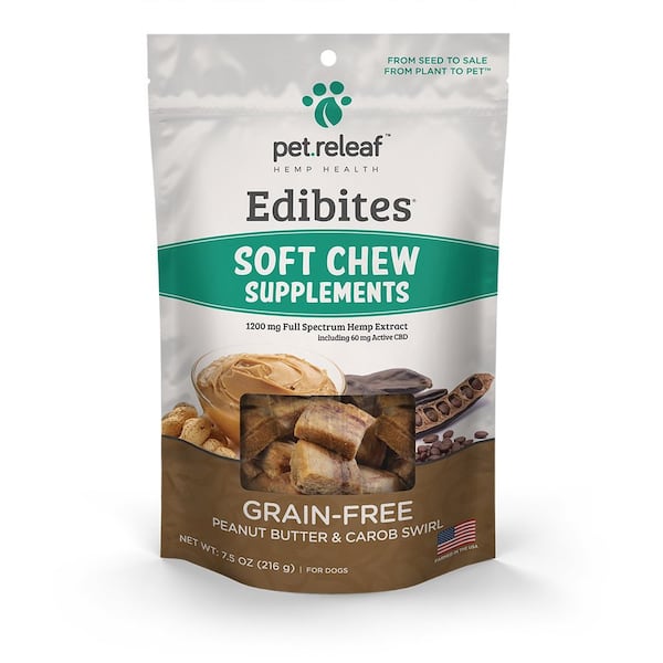 Edibites Soft Chews in Peanut Butter and Carob Swirl