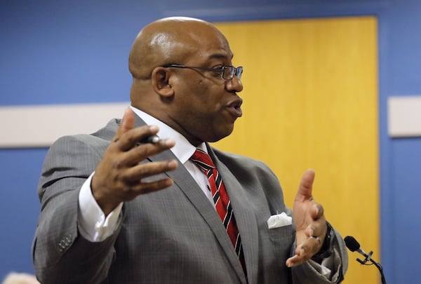 10/6/17 - Atlanta, GA - Prosecutor Clint Rucker questions a witness during the hearing. Tex McIver is back in court for pre-trial motions in advance of his trial on Oct 30. His lawyers will continue to try to quash what they say were illegal searches of his condo. BOB ANDRES /BANDRES@AJC.COM