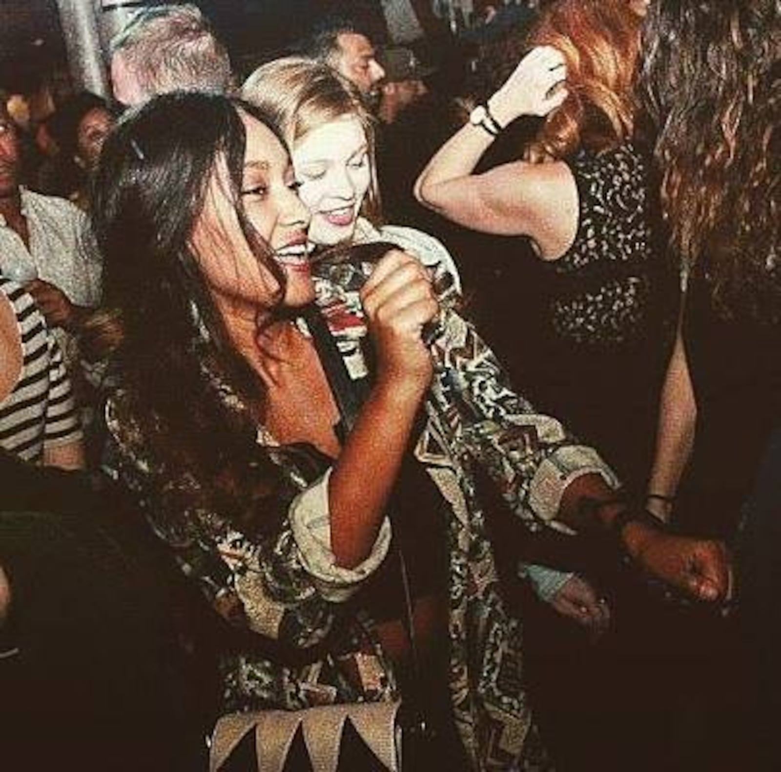 Party goer dancing to music at The Basement.